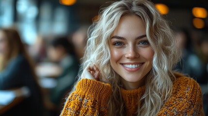 happy senior woman student with books raising hand ,looking at camera in classroom