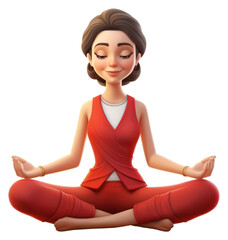 Fototapeta premium PNG Yoga sitting cartoon sports.
