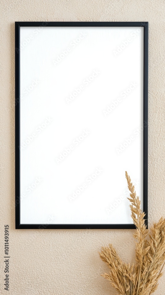 Poster Empty frame with minimal decor elements.