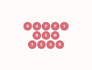 Happy new year vector art illustration background