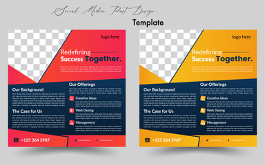 clean and Creative Business marketing social media post template