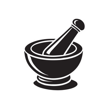 recommend clip art: Mortar and Pestle Silhouette Kitchen Tool