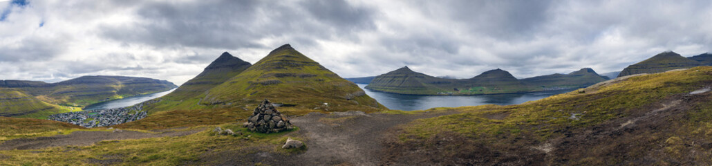 Färöer Inseln Panorama vom Klakkur