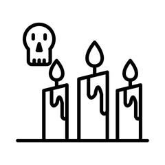 Scary Candle Vector Icons
