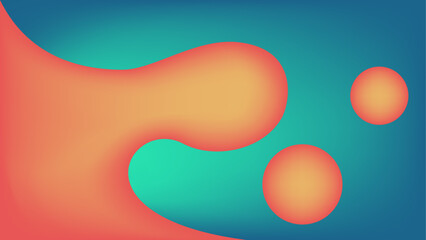 Color orange blue Fluid background