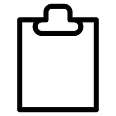 Empty Task Icon. Simple Clipboard Vector Illustration Symbol.