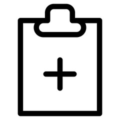 Add Task Icon. Simple Clipboard Vector Illustration Symbol.