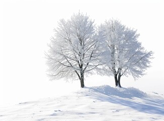 Fototapeta premium trees covered in snow