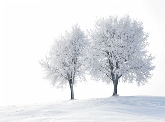 Fototapeta premium trees covered in snow
