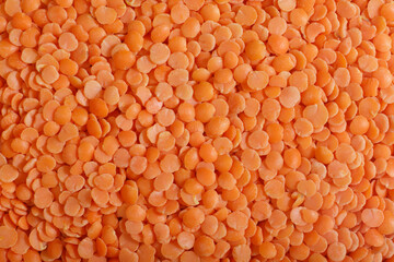 A pile of red lentils (Masoor Dal)