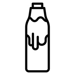 Milk Bottles Vector Icons