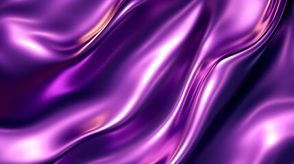 Obraz premium Shiny Purple Wavy Abstract 3D Background