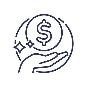 recommend clip art: Hand holding a dollar symbol, representing financial relief and support.