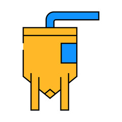 elevator industry production building line icon vector. elevator industry production building sign. isolated symbol illustration