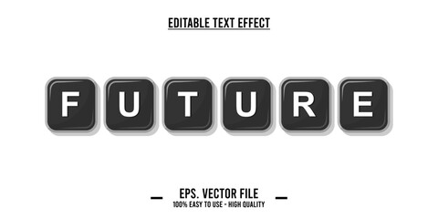 typography future word art illustration, editable text effect