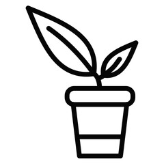 Flower Pot Vector Icons