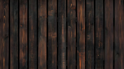 Dark Brown Wooden Slats Seamless Texture Background