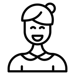 Smiling Women Vector Icons