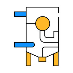 refiner equipment line icon vector. refiner equipment sign. isolated symbol illustration