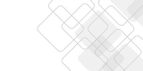 Square pattern on banner design. Modern and minimal concept white and gray abstract geometric background. Vector abstract elegant with copy space template design.
