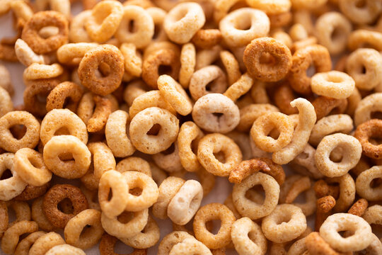round breakfast grain cereal background