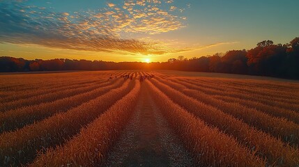 20241004201718list 29 35. A scenic view of an autumn corn maze, with people navigating through the tall stalks of corn, and the golden hues of the fall sunset lighting up the sky 