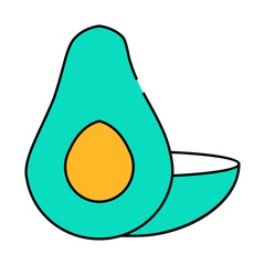 avocado vegetable line icon vector. avocado vegetable sign. isolated symbol illustration
