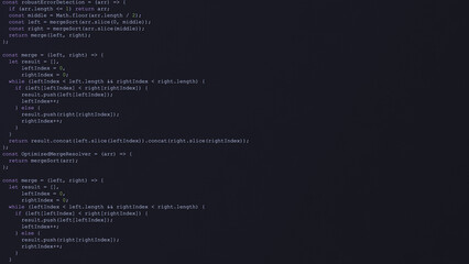 Developer Writing Random Code in a Modern IDE