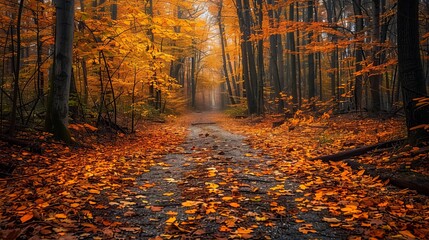 Fototapeta premium autumn landscape in the forest