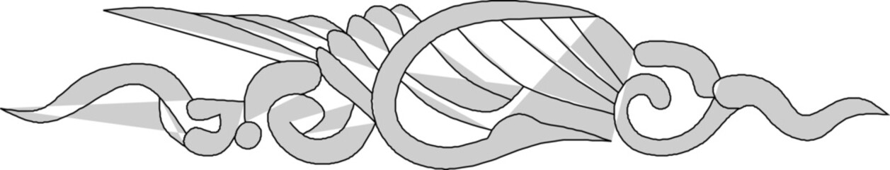 Vector sketch illustration silhouette design icon logo symbol classic vintage ethnic decorative ornament traditional carving