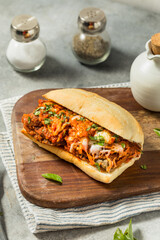 Homemade Eggplant Parmesan Sandwich