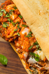 Homemade Eggplant Parmesan Sandwich