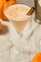Boozy Cold Pumpkin Spice Martini Cocktail