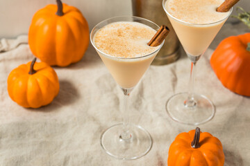 Boozy Cold Pumpkin Spice Martini Cocktail