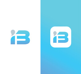 iB letter logo design