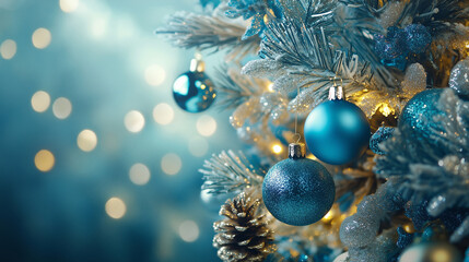 Blue Christmas ornament wallpaper background