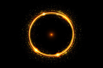 Magic Ring Stock Image In Black Background