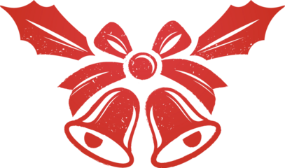 Christmas vintage design element jingle bell