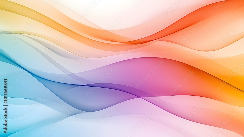 Poster vibrant energy flow - abstract colorful background with dynamic curves and motion blur creating a fu