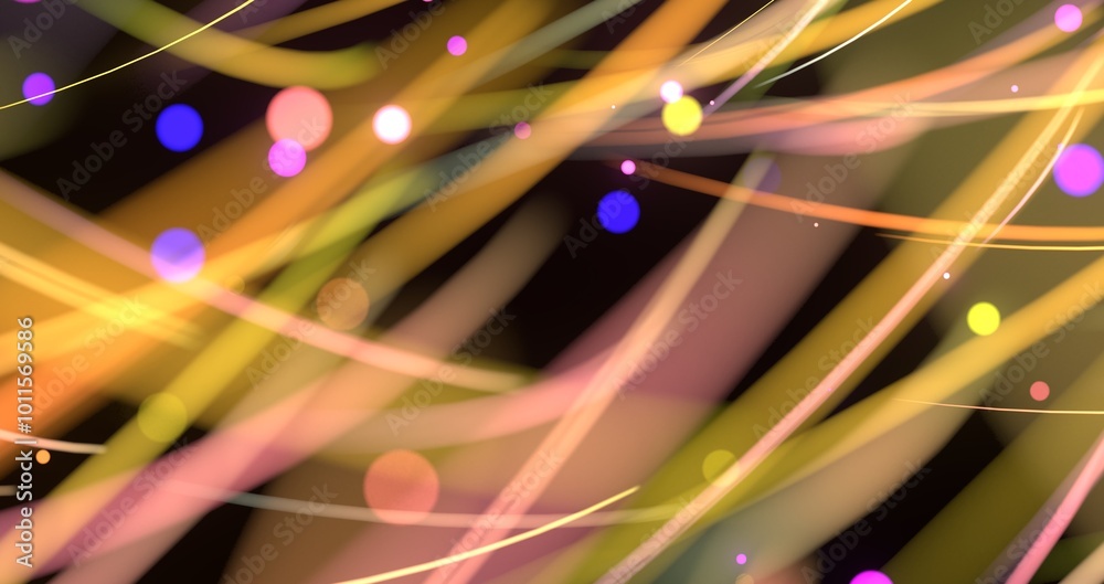 Poster inside digital data tunnel. Futuristic abstract background with neon rays. Concept for big data,