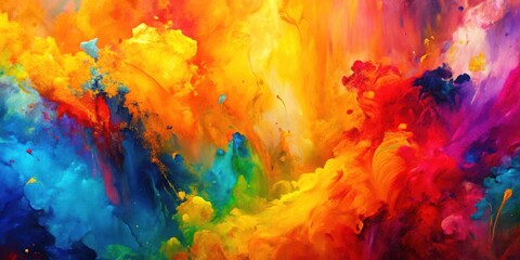 Fototapeta premium Abstract Swirls of Vivid Hues and Vibrant Colors, Creating a Dynamic and Energetic Composition
