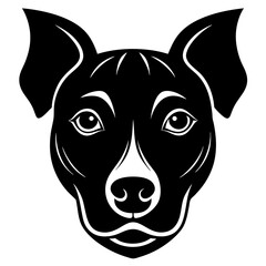Dog head silhouette vector illustration 