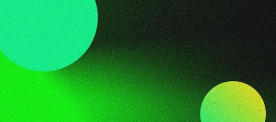 Textured Gradient Green Sphere with Abstract Noise Background