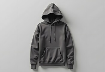 Naklejka premium Hoodie template. Hoodie sweatshirt long sleeve with clipping path, for design mockup for print. Hoody isolated on white background. 