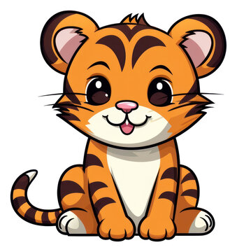recommend clip art: PNG Cute tiger cartoon animal mammal.
