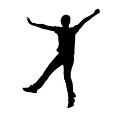 silhouette of a person jumping