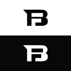 Modern Letter BF or FB Logo Design