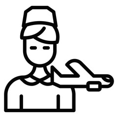 Air Hostess Vector Icons