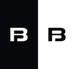 Modern Letter BF or FB Logo Design