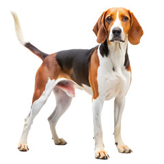 Treeing Walker Coonhound Dog, Full body, isolated on transparent or white background